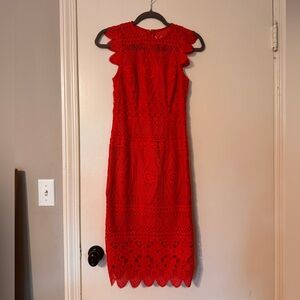 Antonino Melani Red Midi Dress